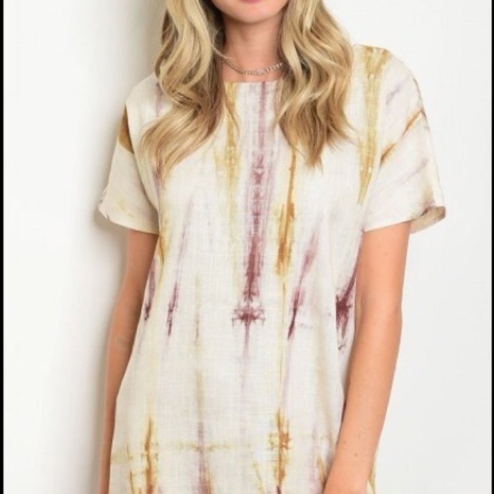 Tie Dye linen dress Loveriche